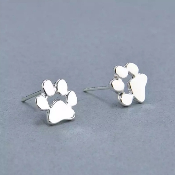 Pawprint Post Earrings - Picture 7 of 8